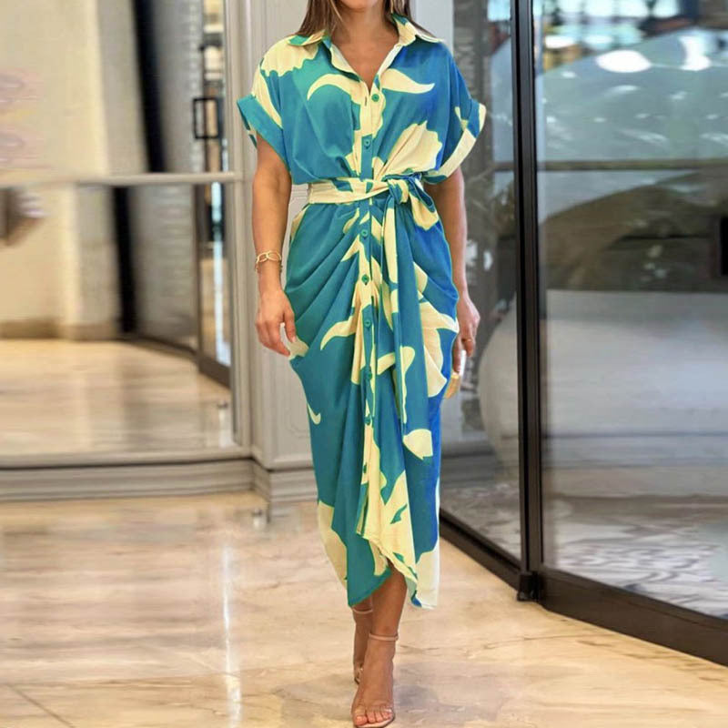 Robe mi-longue femme imprimé floral – Look raffiné