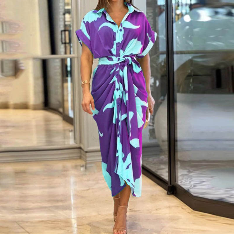 Robe mi-longue femme imprimé floral – Look raffiné