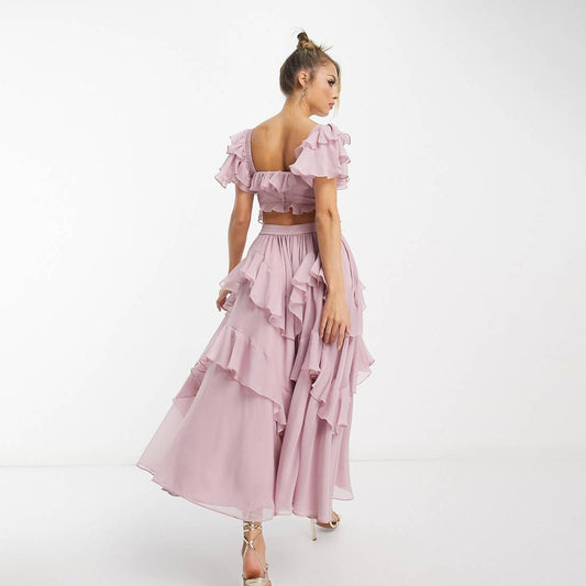 Robe longue manches courtes bohème – Style estival chic