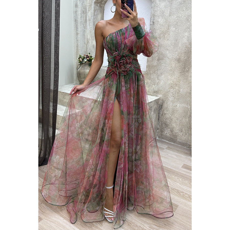 Rrobe estivale fendue style tie-dye – Chic & fluide