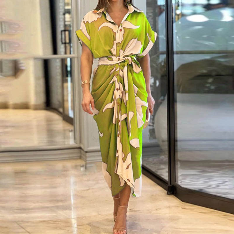 Robe mi-longue femme imprimé floral – Look raffiné